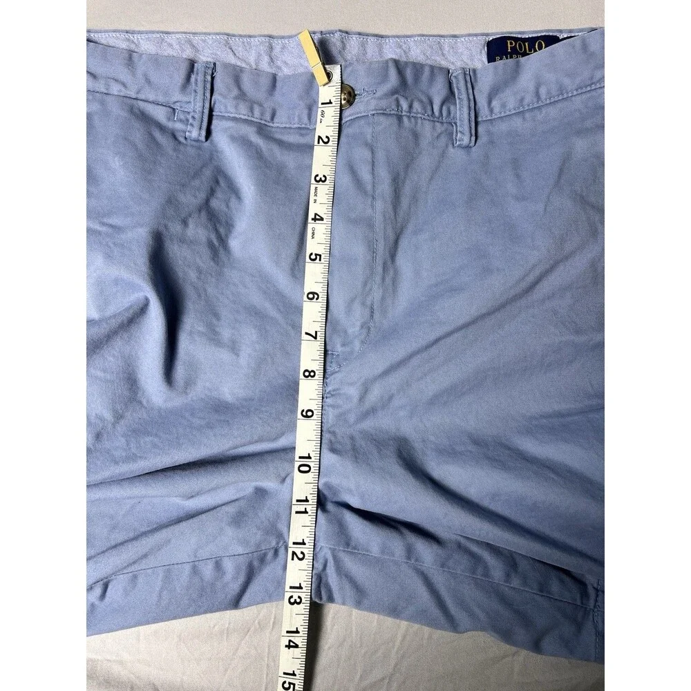 Polo Ralph Lauren Men’s Chino Shorts Light Blue Flat Front Casual Preppy Size 35